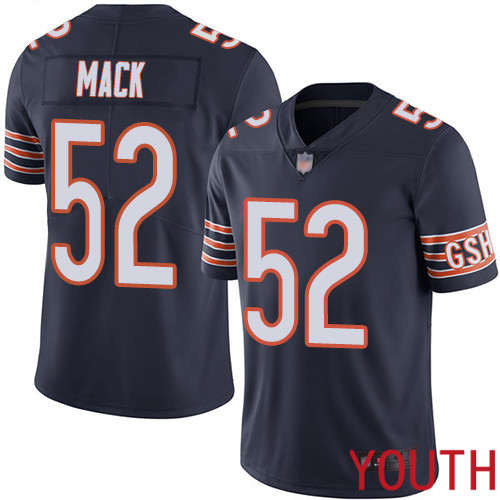 Chicago Bears Limited Navy Blue Youth Khalil Mack Home Jersey NFL Football #52 Vapor Untouchable->youth nfl jersey->Youth Jersey